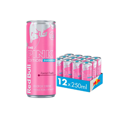 Red Bull Pink Energy Drink Spring Edition